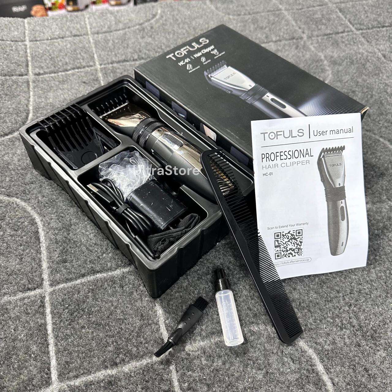 TOFULS Men’s Hair Trimmer | Rechargeable Hair Cutting Kit with Extra Blade